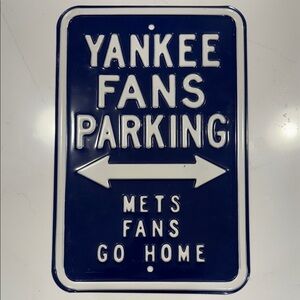 MLB Blue and White Wall Decor Sign